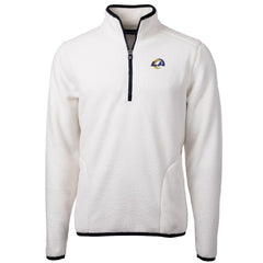 Los Angeles Rams Cutter & Buck Cascade Eco Sherpa Fleece Quarter-Zip Pullover Jacket White - NFL