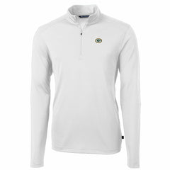 Green Bay Packers Cutter & Buck Big & Tall Virtue Eco Pique Quarter-Zip Pullover Jacket White - NFL