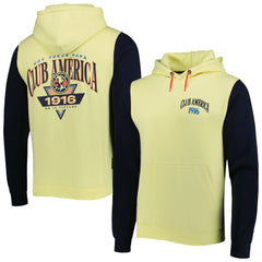 Club America Retro Raglan Pullover Hoodie - Yellow