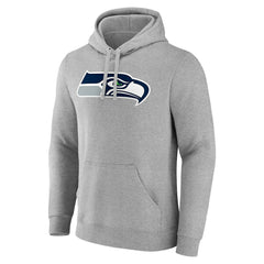 Seattle Seahawks Team Authentic Custom Pullover Hoodie Heathered Gray - NFL
