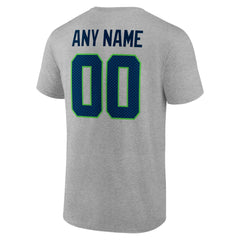 Seattle Seahawks Team Authentic Custom T-Shirt Heathered Gray - NFL