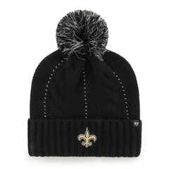 New Orleans Saints '47 Women's Bauble Cuffed Knit Hat with Pom Black - 47 brand