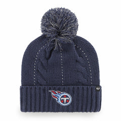 Tennessee Titans '47 Women's Bauble Cuffed Knit Hat with Pom Navy - 47 brand