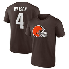 Deshaun Watson Cleveland Browns Player Icon Name & Number T-Shirt Brown - Fanatics