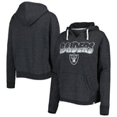 Las Vegas Raiders '47 Women's Color Rise Kennedy Notch Neck Pullover Hoodie Black - 47 brand