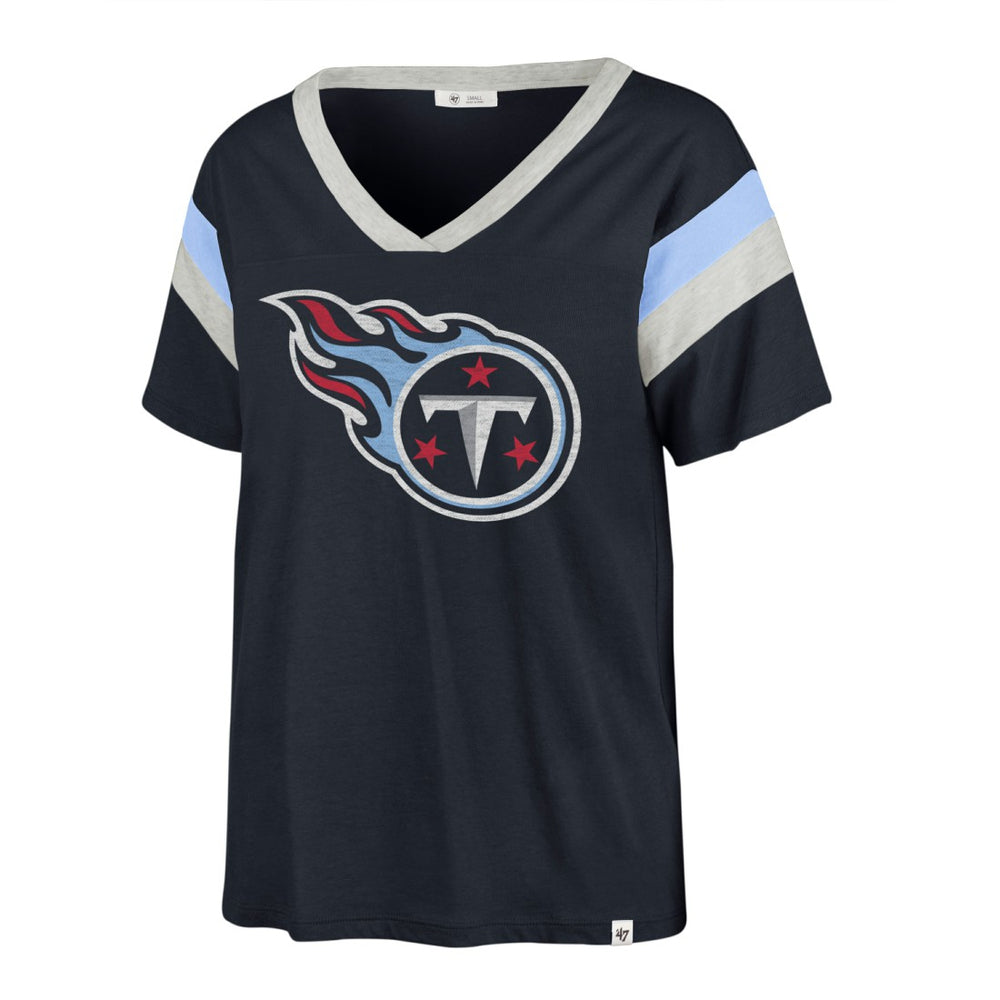 Tennessee Titans '47 Women's Phoenix V-Neck T-Shirt Navy - 47 brand