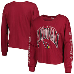 Arizona Cardinals '47 Women's Skyler Parkway Cropped Long Sleeve T-Shirt Cardinal - 47 brand