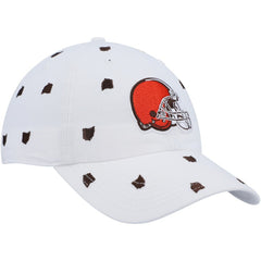 Cleveland Browns '47 Women's Confetti Clean Up Logo Adjustable Hat White - 47 brand