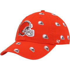 Cleveland Browns '47 Women's Confetti Clean Up Logo Adjustable Hat Orange - 47 brand