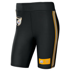 Pittsburgh Steelers WEAR by Erin Andrews Women's Biker Shorts Black - NFL