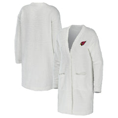 Arizona Cardinals WEAR by Erin Andrews Women's Cozy Lounge Cardigan Sweater Cream - NFL