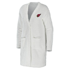 Arizona Cardinals WEAR by Erin Andrews Women's Cozy Lounge Cardigan Sweater Cream - NFL