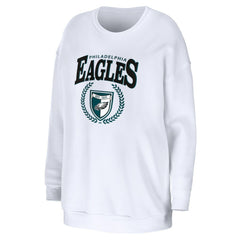 Philadelphia Eagles WEAR by Erin Andrews Women's Oversized Pullover Sweatshirt White - NFL