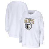 New Orleans Saints WEAR by Erin Andrews Women's Oversized Pullover Sweatshirt White - NFL