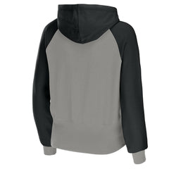 Las Vegas Raiders WEAR by Erin Andrews Women's Colorblock Lightweight Full-Zip Hoodie Silver - NFL