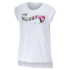 Houston Texans WEAR by Erin Andrews Women's Greetings From Muscle T-Shirt White - NFL