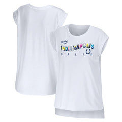 Indianapolis Colts WEAR by Erin Andrews Women's Greetings From Muscle T-Shirt White - NFL