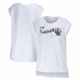 Tennessee Titans WEAR by Erin Andrews Women's Greetings From Muscle T-Shirt White - NFL