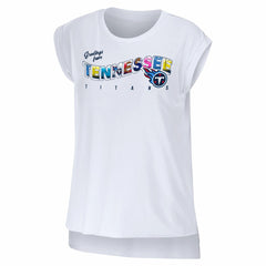 Tennessee Titans WEAR by Erin Andrews Women's Greetings From Muscle T-Shirt White - NFL
