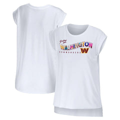 Washington Commanders WEAR by Erin Andrews Women's Greetings From Muscle T-Shirt White - NFL