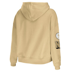 New Orleans Saints WEAR by Erin Andrews Women's Plus Size Modest Cropped Pullover Hoodie Gold - NFL