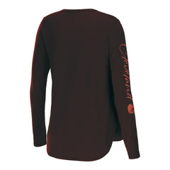 Cleveland Browns WEAR by Erin Andrews Women's Team Scoop Neck T-Shirt Brown - NFL