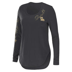 New Orleans Saints WEAR by Erin Andrews Women's Team Scoop Neck T-Shirt Charcoal - NFL