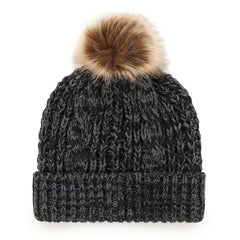 Carolina Panthers '47 Women's Meeko Cuffed Knit Hat with Pom Black - 47 brand