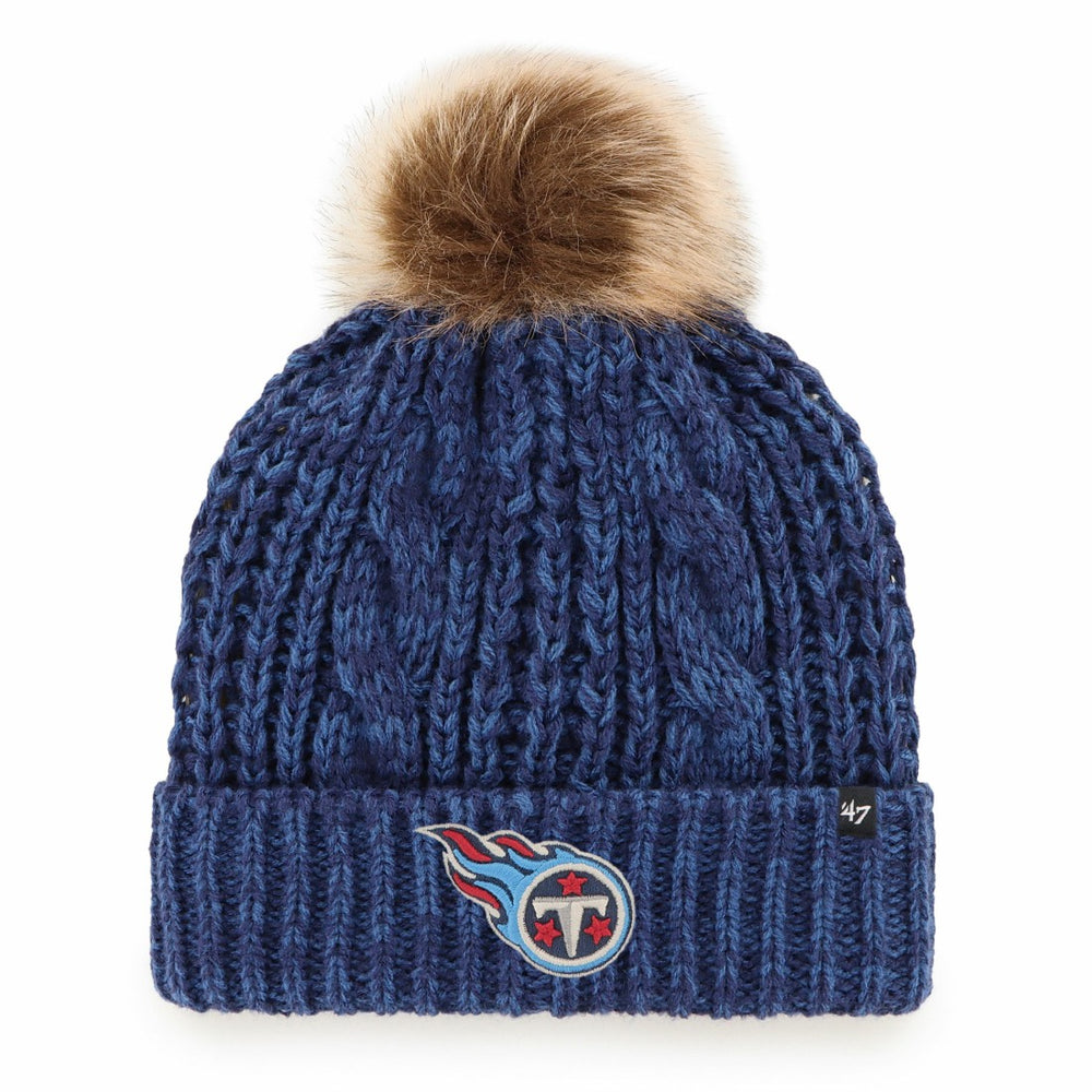 Tennessee Titans '47 Women's Meeko Cuffed Knit Hat with Pom Navy - 47 brand