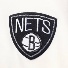 NBA - Brooklyn Nets FISLL Double Dribble Dip-Dye Pullover Hoodie - Oatmeal