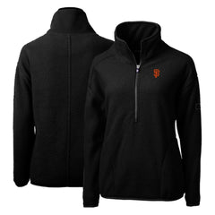 San Francisco Giants Cutter & Buck Women's Cascade Eco Sherpa Fleece Quarter-Zip Pullover Jacket for sale