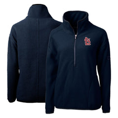 St. Louis Cardinals Cutter & Buck Women's Cascade Eco Sherpa Fleece Quarter-Zip Pullover Jacket On Sale