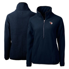 Cleveland Guardians Cutter & Buck Women's Cascade Eco Sherpa Fleece Quarter-Zip Pullover Jacket discount