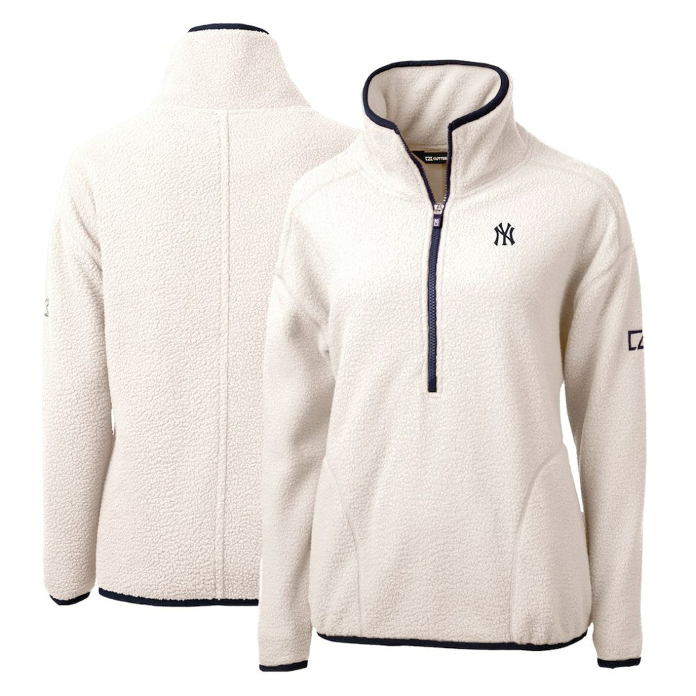New York Yankees Cutter & Buck Women's Cascade Eco Sherpa Fleece Quarter-Zip Pullover Jacket Online