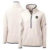Milwaukee Brewers Cutter & Buck Women's Cascade Eco Sherpa Fleece Quarter-Zip Pullover Jacket Online