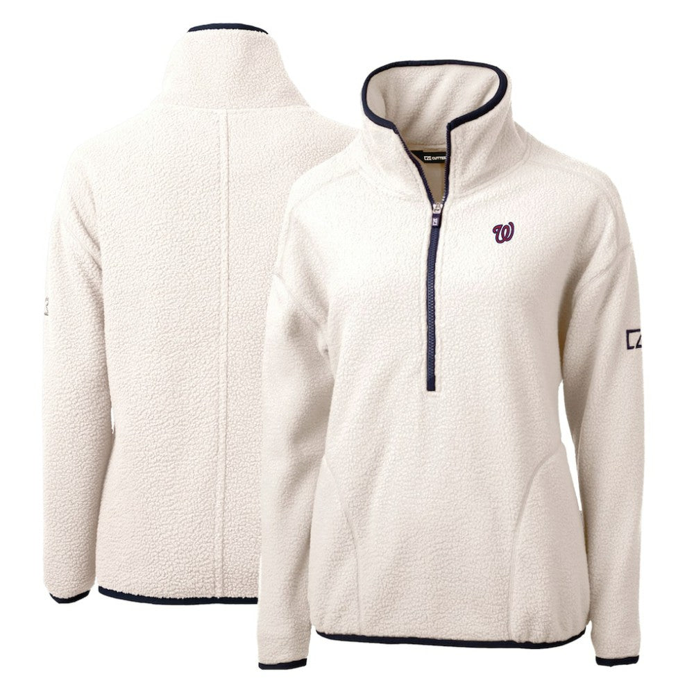 Washington Nationals Cutter & Buck Women's Cascade Eco Sherpa Fleece Quarter-Zip Pullover Jacket Near Me