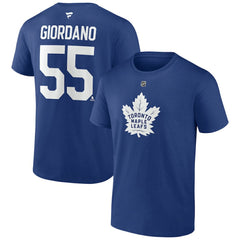 Mark Giordano Toronto Maple Leafs - Fanatics Authentic Stack Name & Number T-Shirt Blue