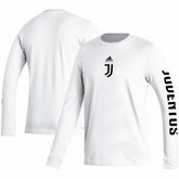 Adidas Juventus Team Crest Long Sleeve T-Shirts - White