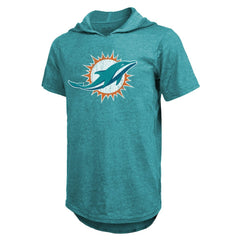 Tyreek Hill Miami Dolphins Majestic Threads Player Name & Number Short Sleeve Hoodie T-Shirt Aqua - NFL