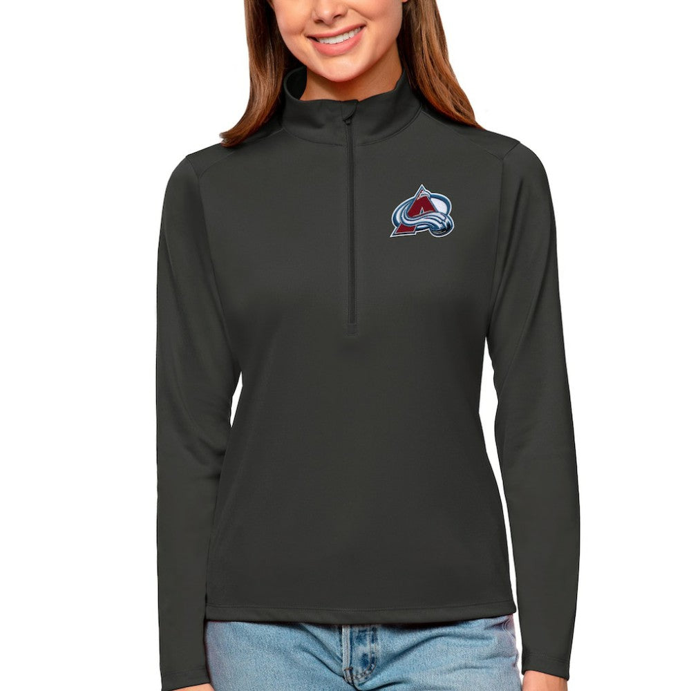 Colorado Avalanche - Antigua Women's Tribute Quarter-Zip Pullover Top Charcoal