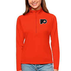 Philadelphia Flyers - Antigua Women's Tribute Quarter-Zip Pullover Top Orange