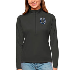 Indianapolis Colts Antigua Women's Tribute Half-Zip Top Charcoal - NFL