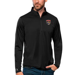 Florida Panthers - Antigua Tribute Quarter-Zip Pullover Top Black