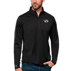 Nashville Predators - Antigua Tribute Quarter-Zip Pullover Top Black