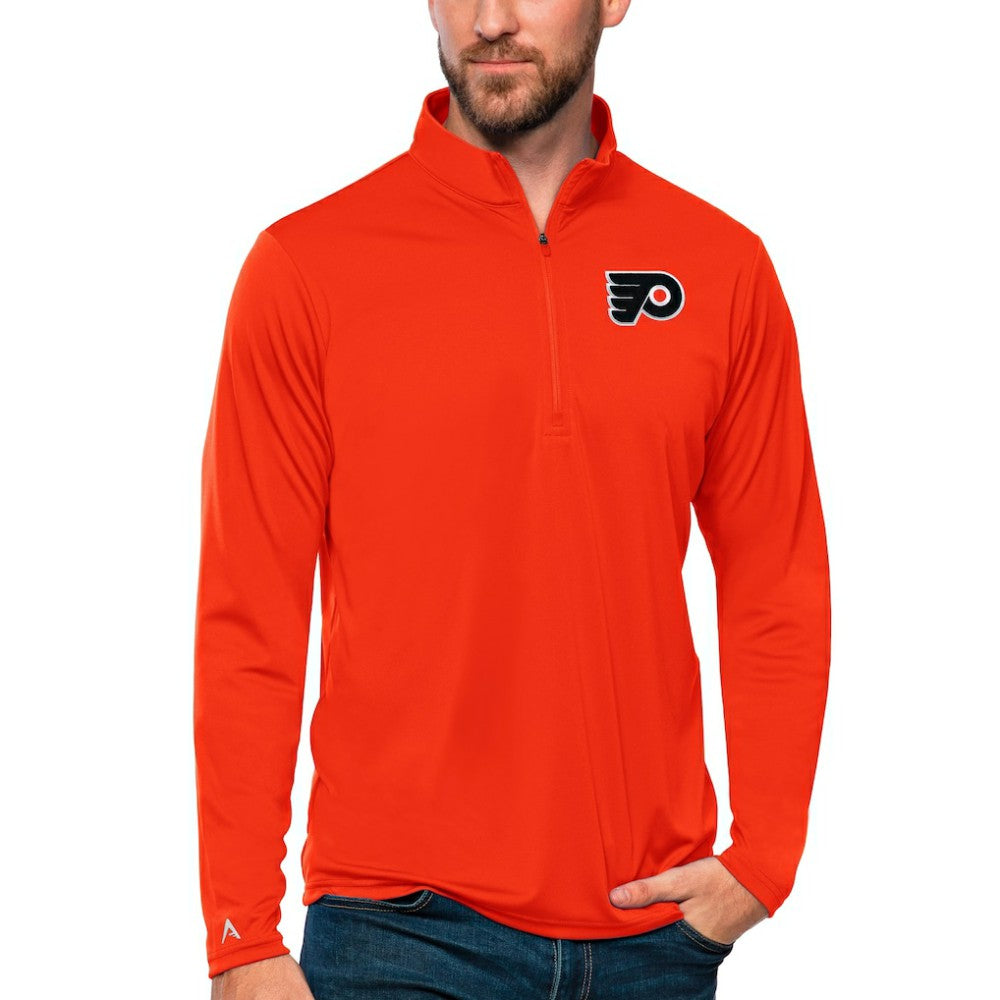 Philadelphia Flyers - Antigua Tribute Quarter-Zip Pullover Top Orange