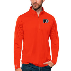Philadelphia Flyers - Antigua Tribute Quarter-Zip Pullover Top Orange