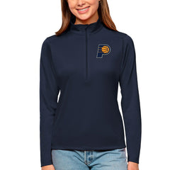 NBA - Indiana Pacers Antigua Women's Tribute Half-Zip Top - Navy