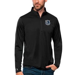 NBA - Dallas Mavericks Antigua Tribute Quarter-Zip Pullover Top - Black