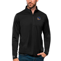NBA - Golden State Warriors Antigua Tribute Quarter-Zip Pullover Top - Black