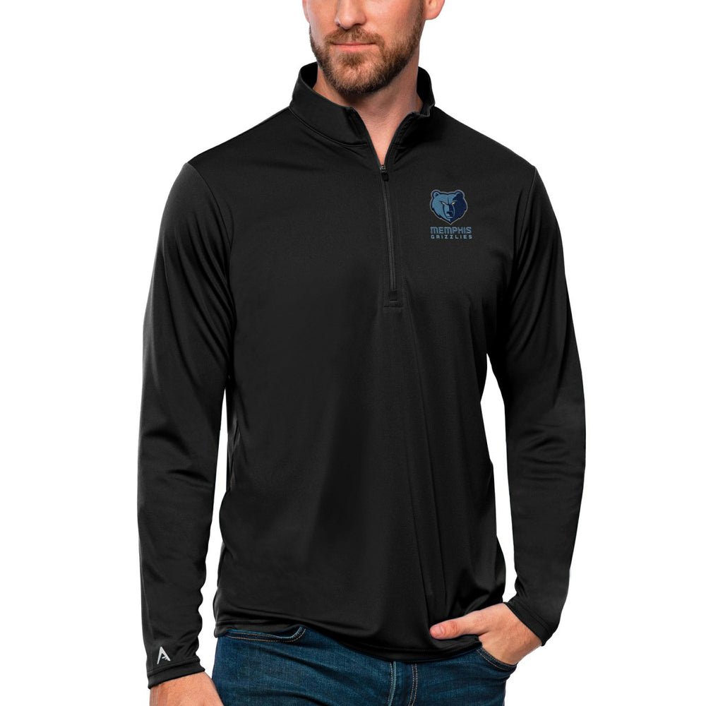 NBA - Memphis Grizzlies Antigua Tribute Quarter-Zip Pullover Top - Black